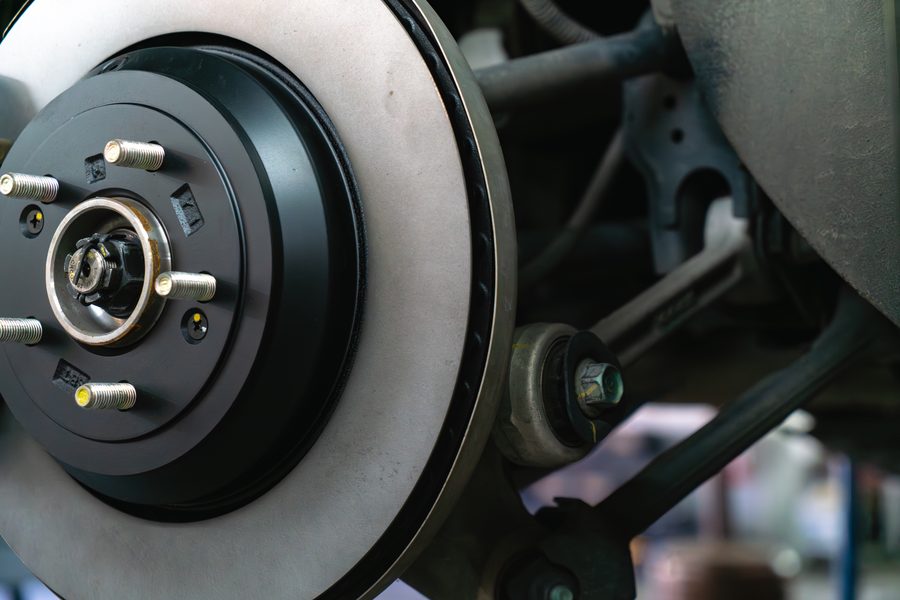 New brake rotor and hub installed on a Genesis G90